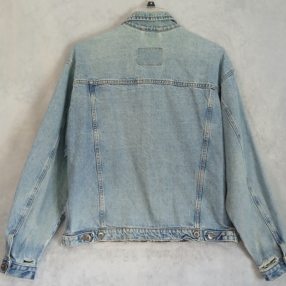 Vintage Men's Denim Blue Jean Jacket Size Large (Faded Tag) Made in USA - Picture 9 of 12
